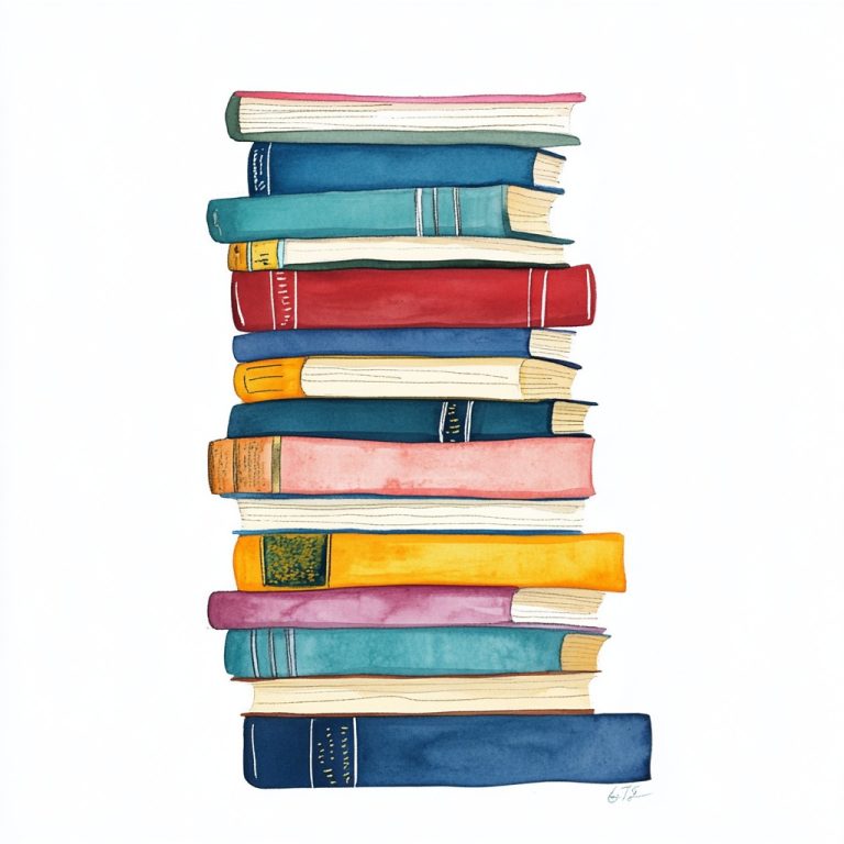 Colorful Books Illustration