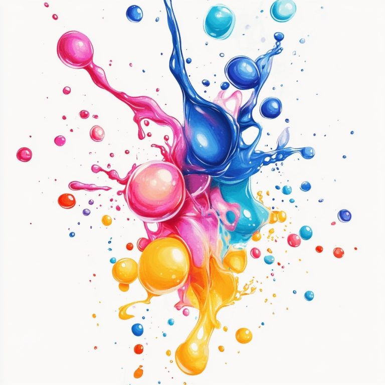 Colorful Bubble Paint Splash