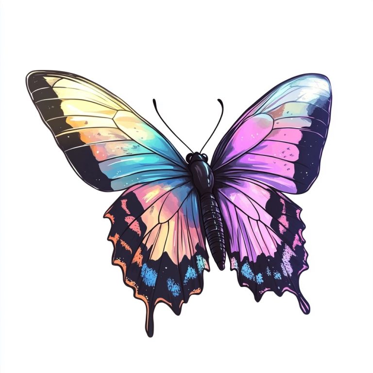 Colorful Cartoon Butterfly