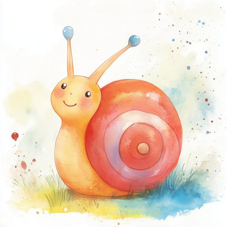 Colorful Cartoon Snail Illustration