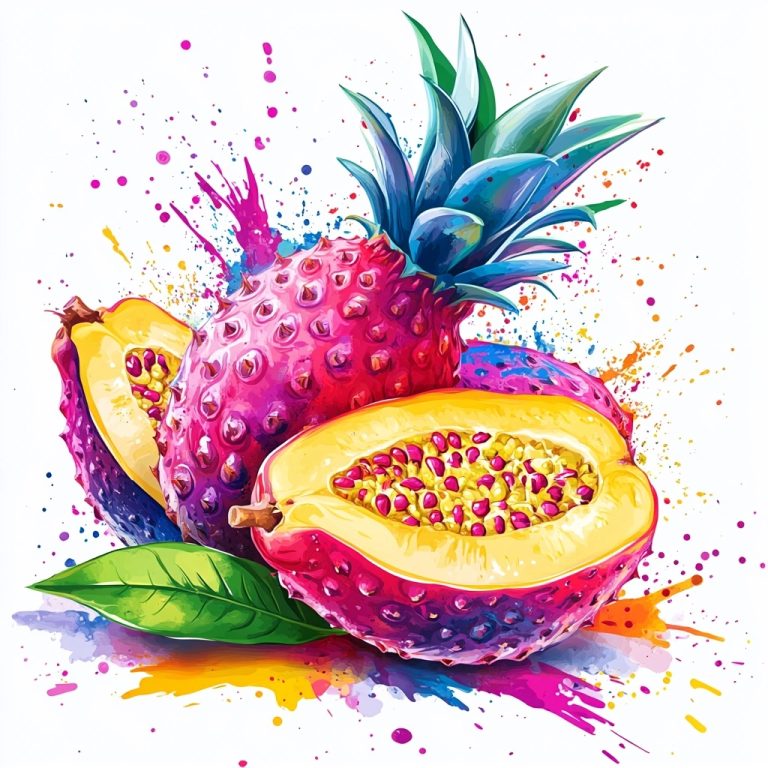 Colorful Dragon Fruit Clipart