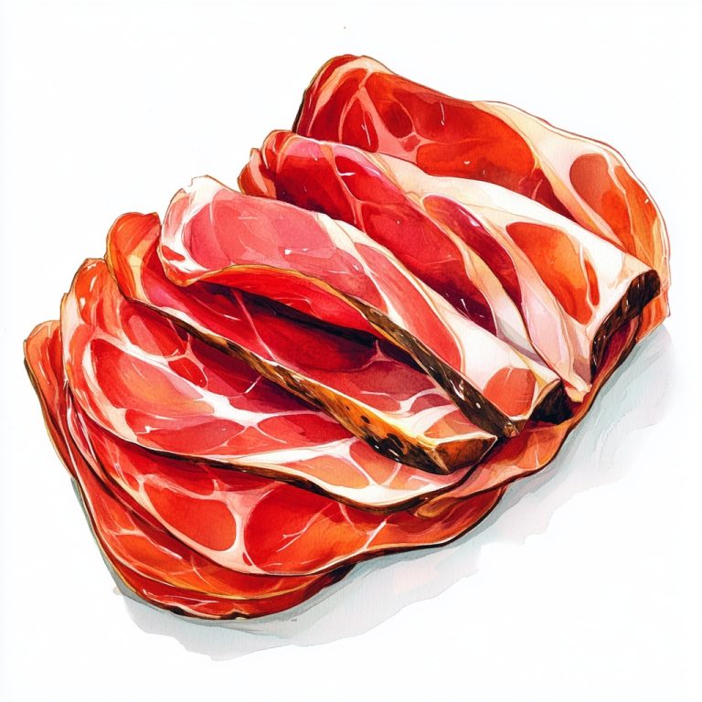 Colorful Jamn Serrano Illustration