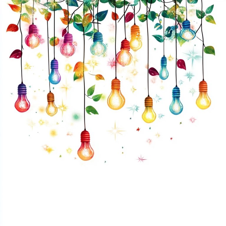 Colorful Light Bulb Vine