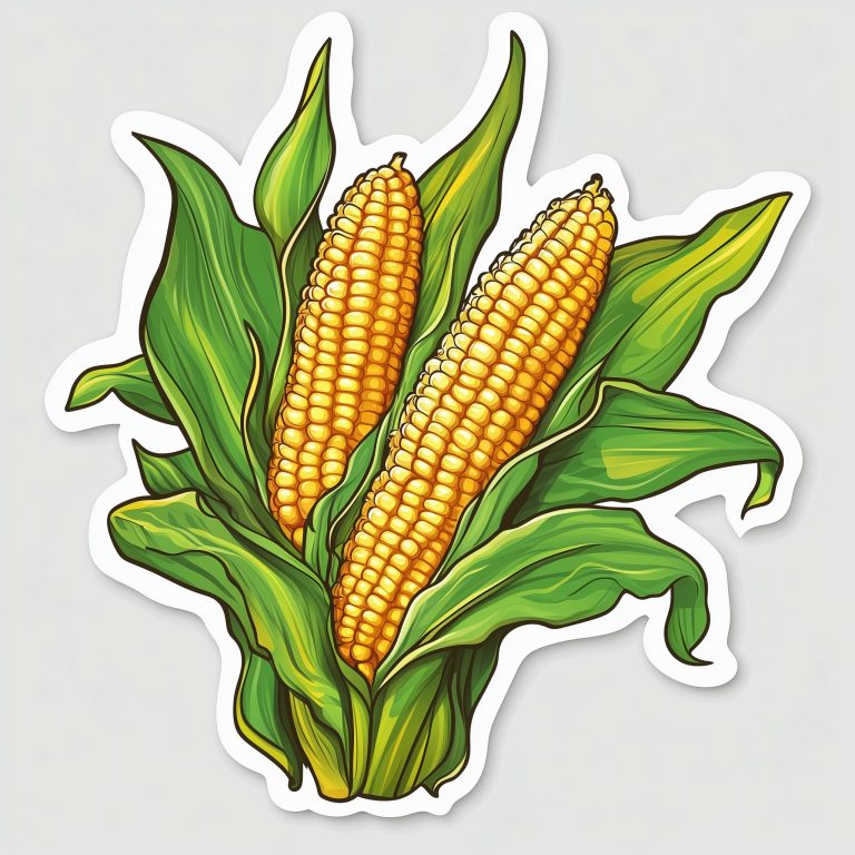 Colorful Maize Leaf Sticker