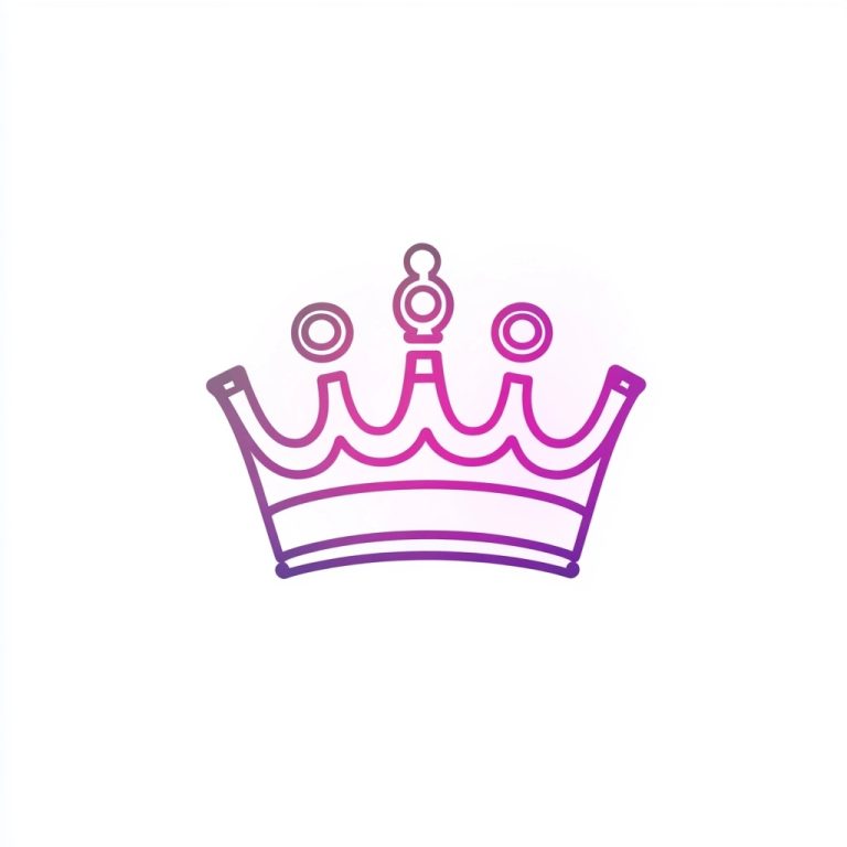 Colorful Minimal Crown Icon