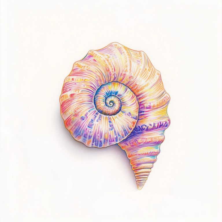 Colorful Pencil Snail Study