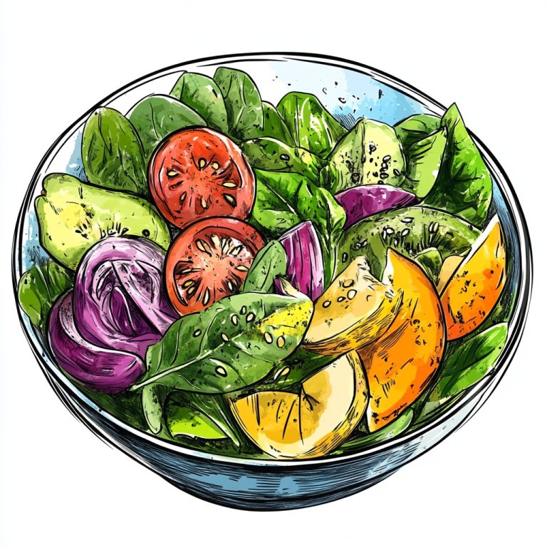 Colorful Salad Sketch