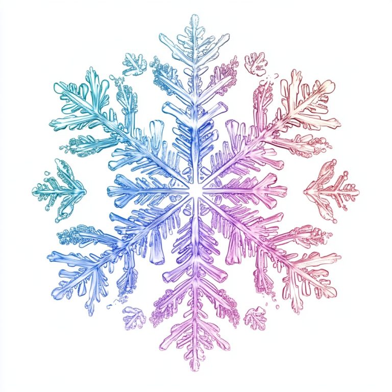 Colorful Snowflake Illustration