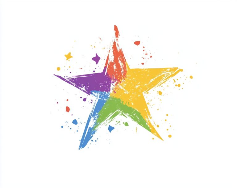 Colorful Star Logo Design