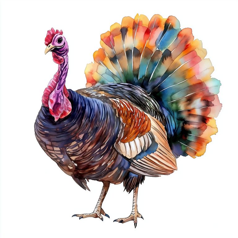 Colorful Turkey Watercolor