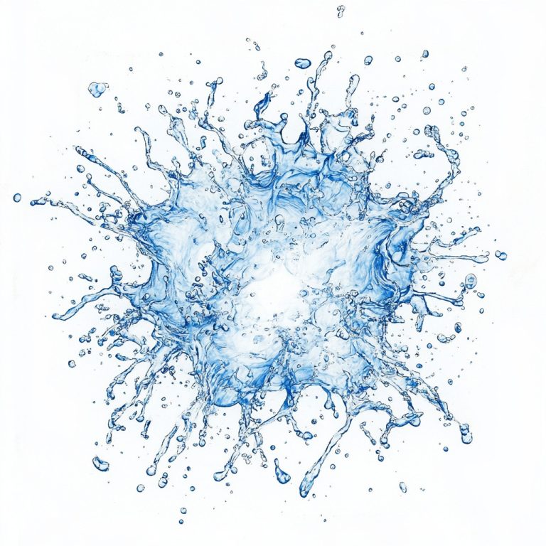 Colorful Water Explosion Drawing