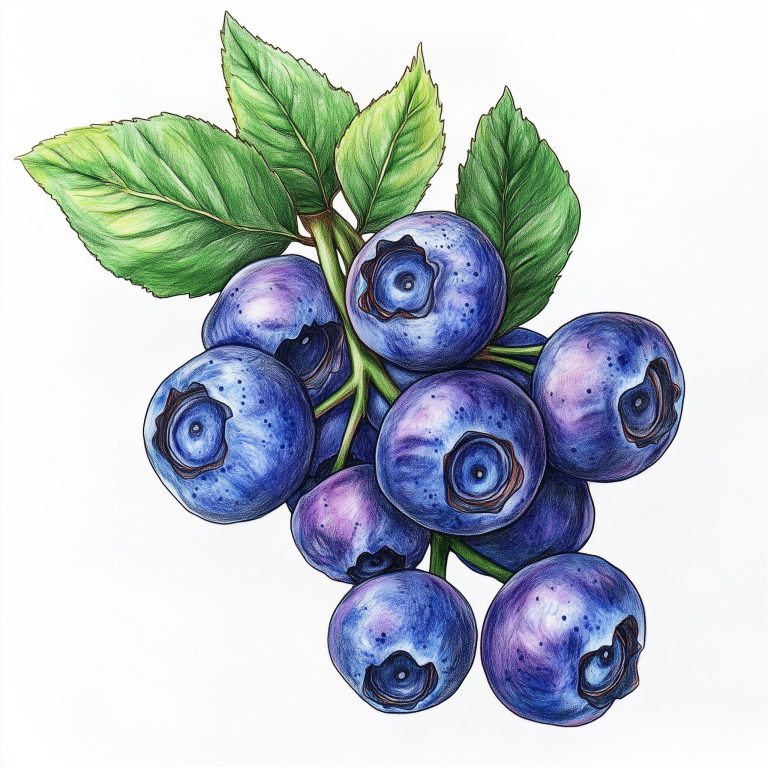 Coloring Page Blueberries