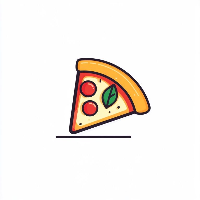 Comic Margherita Pizza Icon