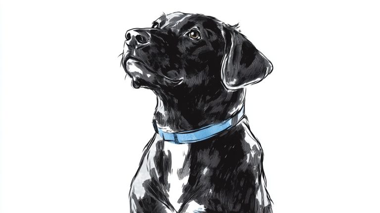 Comic Sketch of Labrador