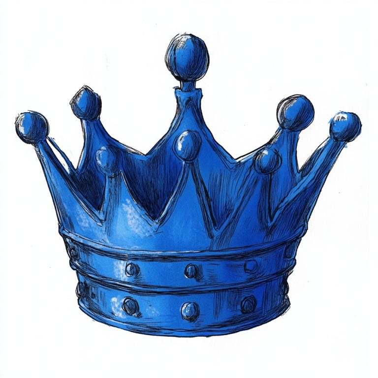 Comic Style Royal Blue Crown