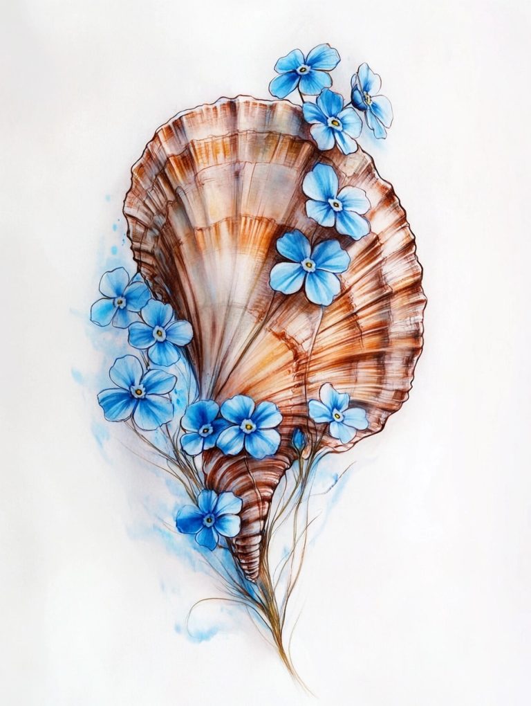 Conch Shell Tattoo Design