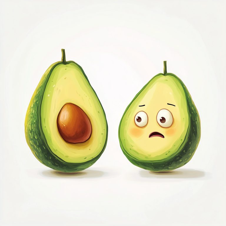 Conflicted Avocados Illustration