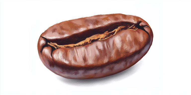 Contour Coffee Bean Illustration scaled