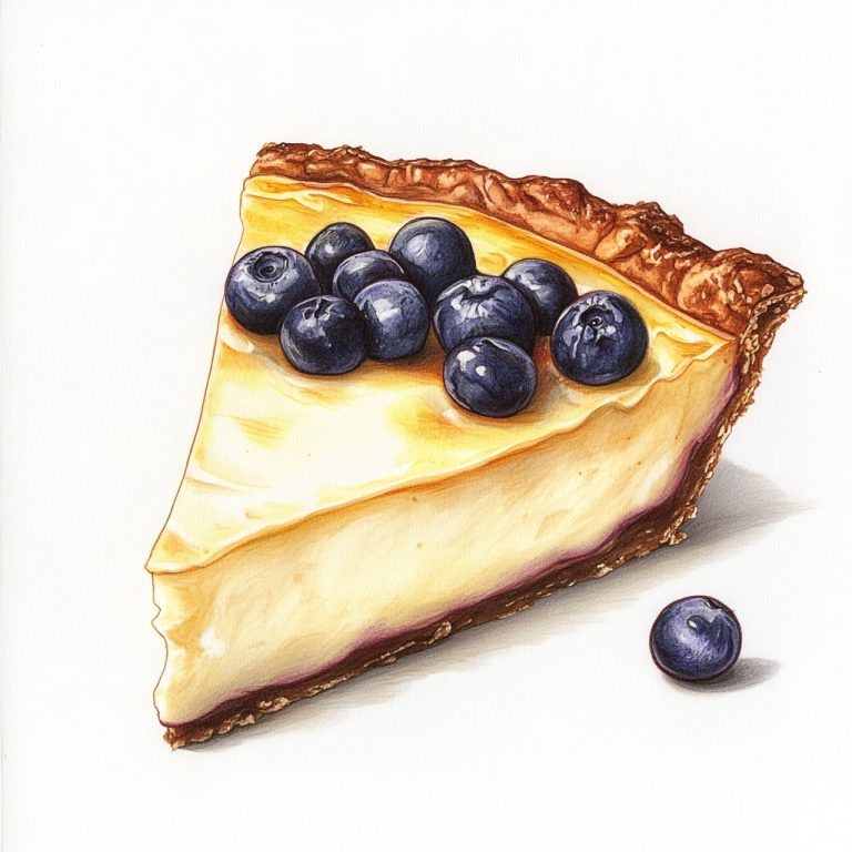 Copic Blueberry Cheese Pie