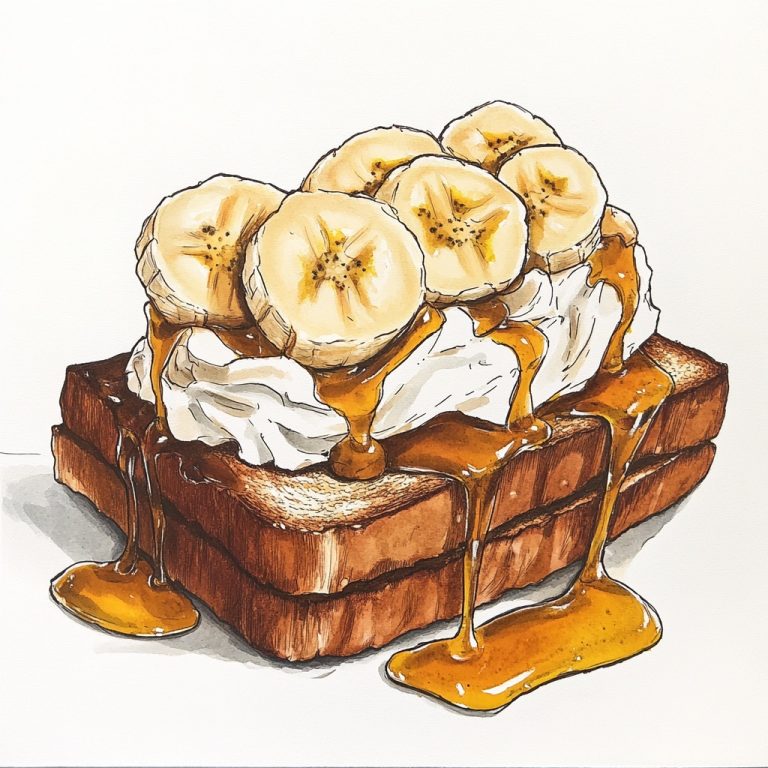 Copic Caramel Toast Illustration