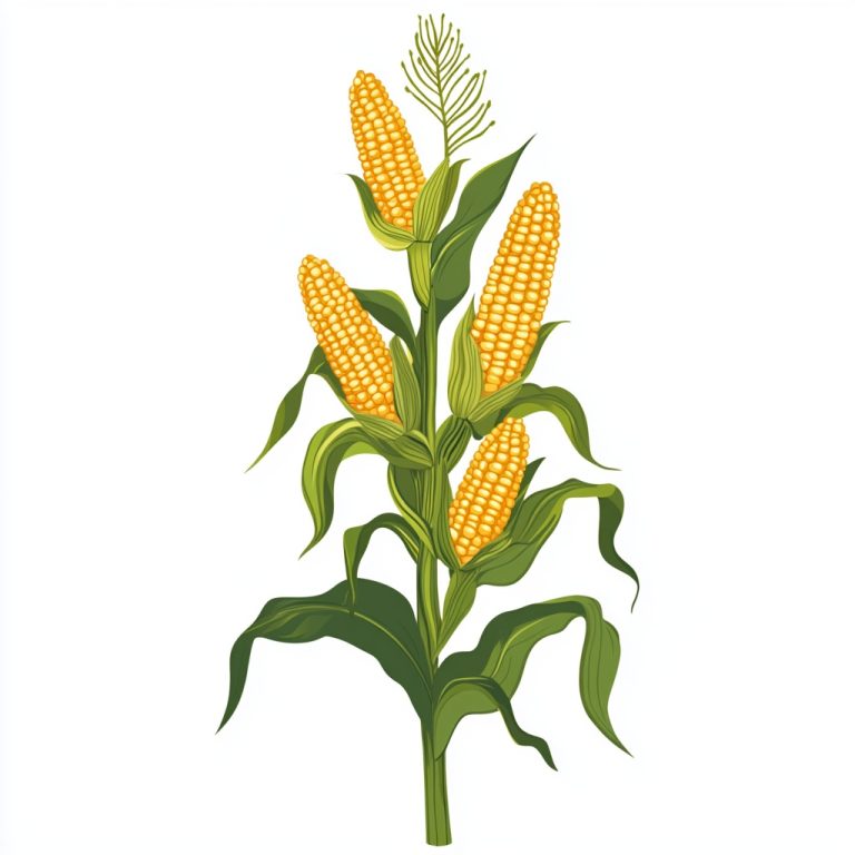 Corn Stalk Illustration Minimalism