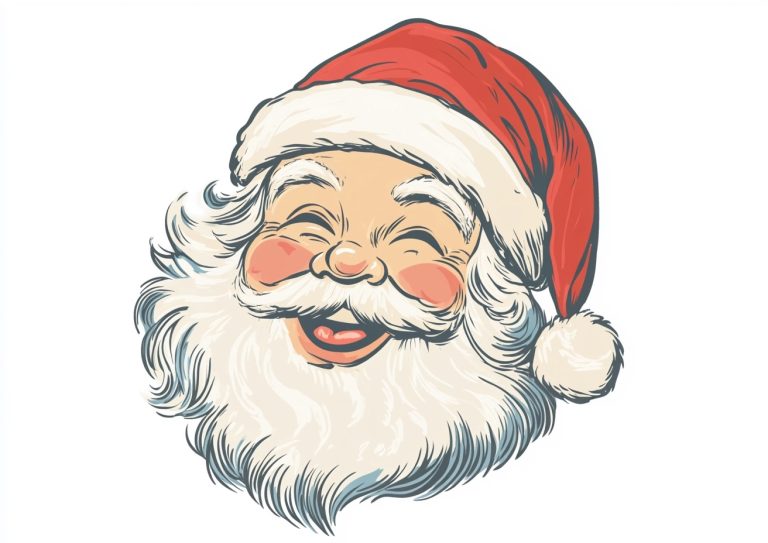 Cottagecore Santa Clipart Illustration