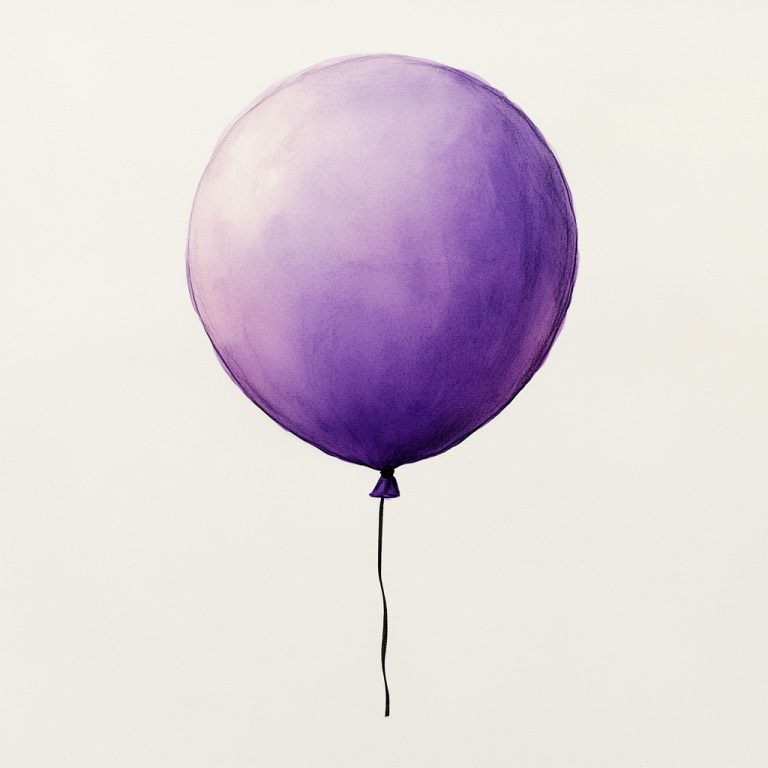 Crayon Balloon on White