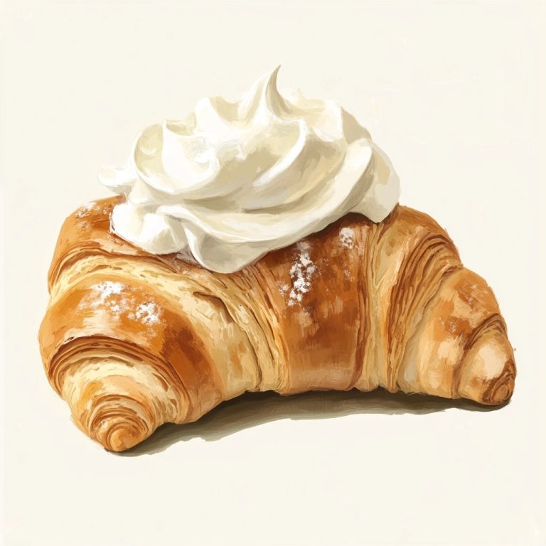 Cream Croissant Illustration