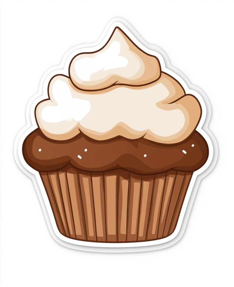 Cupcake Shaped Clouds Sticker