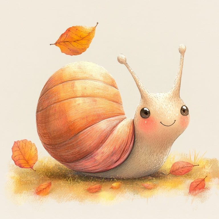 Cute Achatina Snail Illustration