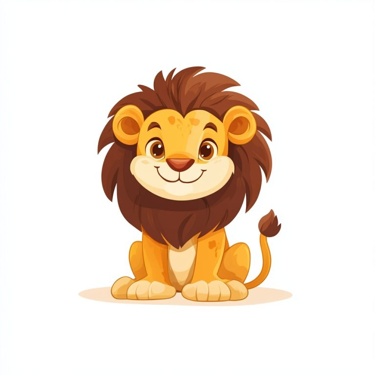 Cute Cartoon Lion Logo