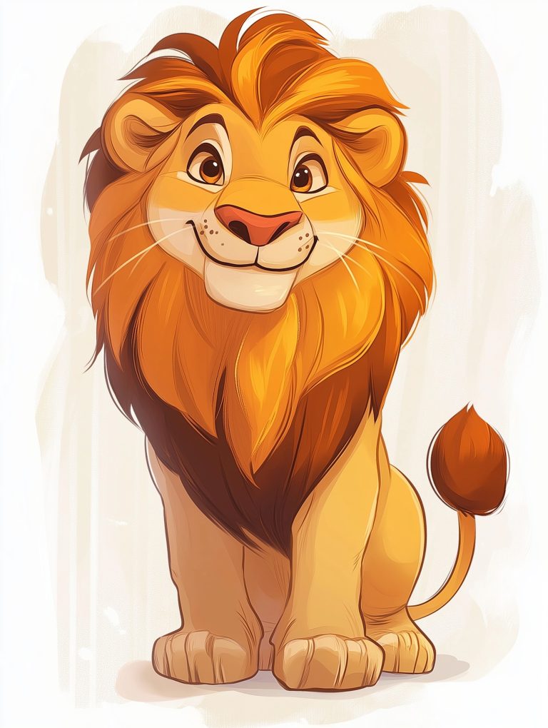 Cute Cartoon Lion Tattoo