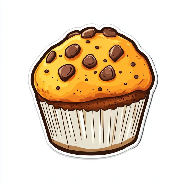 Cute Cartoon Muffin Sticker