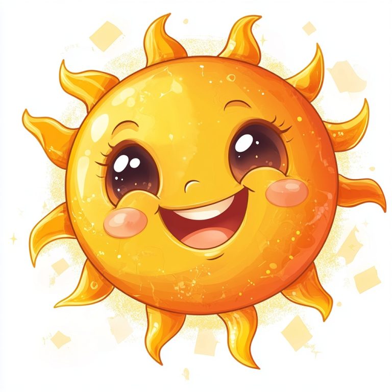 Cute Cartoon Sun Illustration