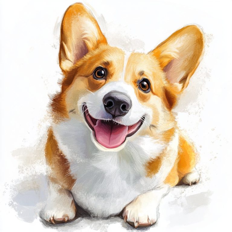 Cute Corgi Minimal Art