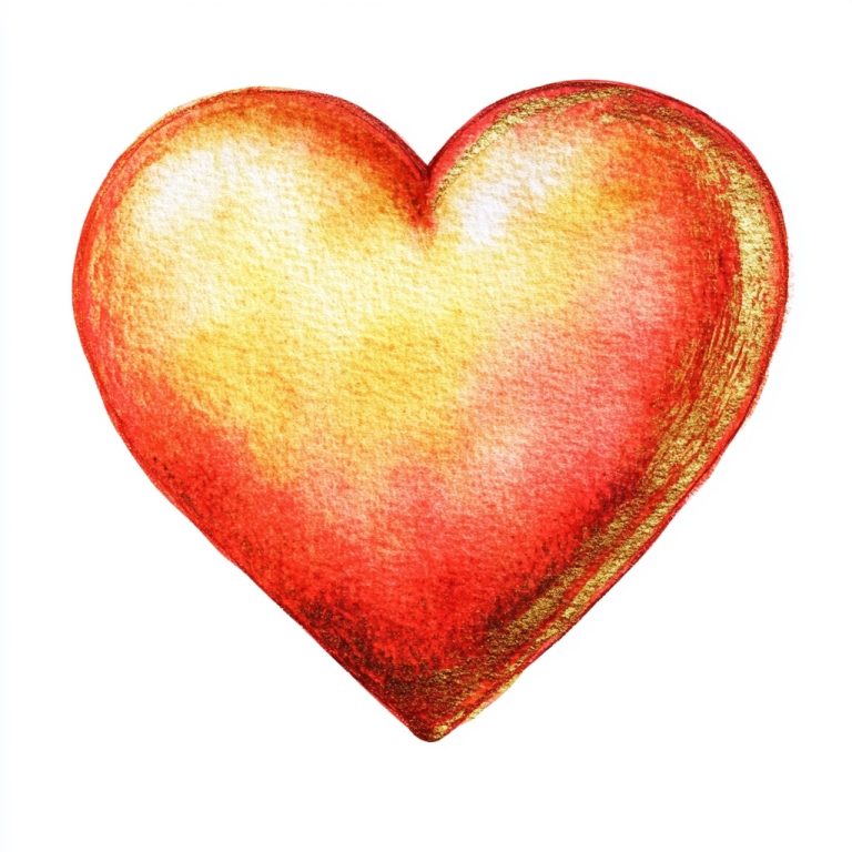 Cute Heart in Watercolor