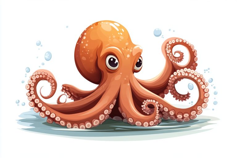 Cute Octopus Poster Illustration