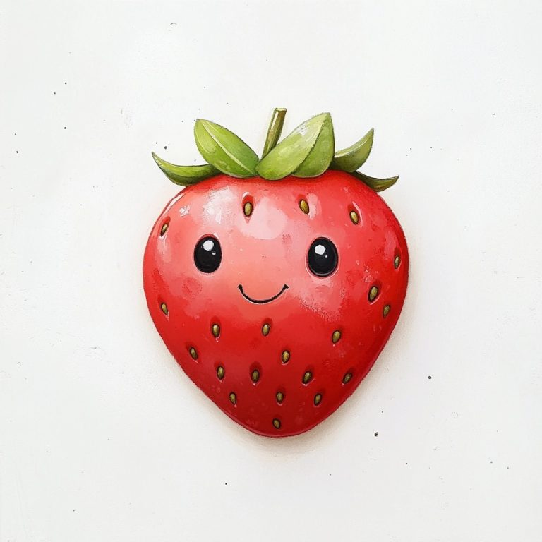 Cute Strawberry Illustration