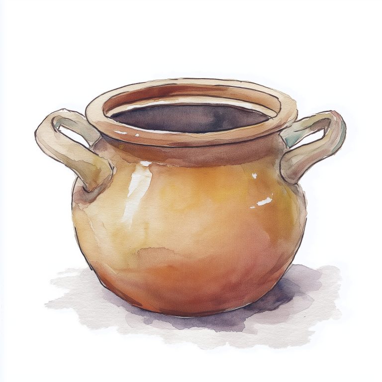 Cute Watercolour Pot Illustration