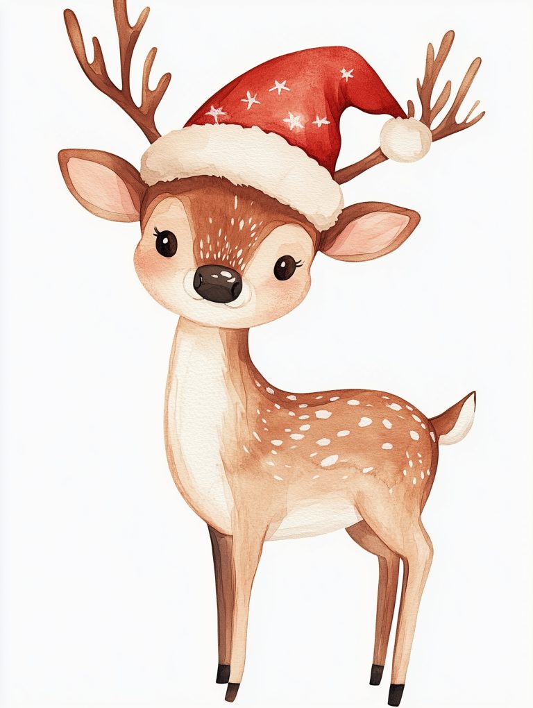 Deer Clipart in Watercolor