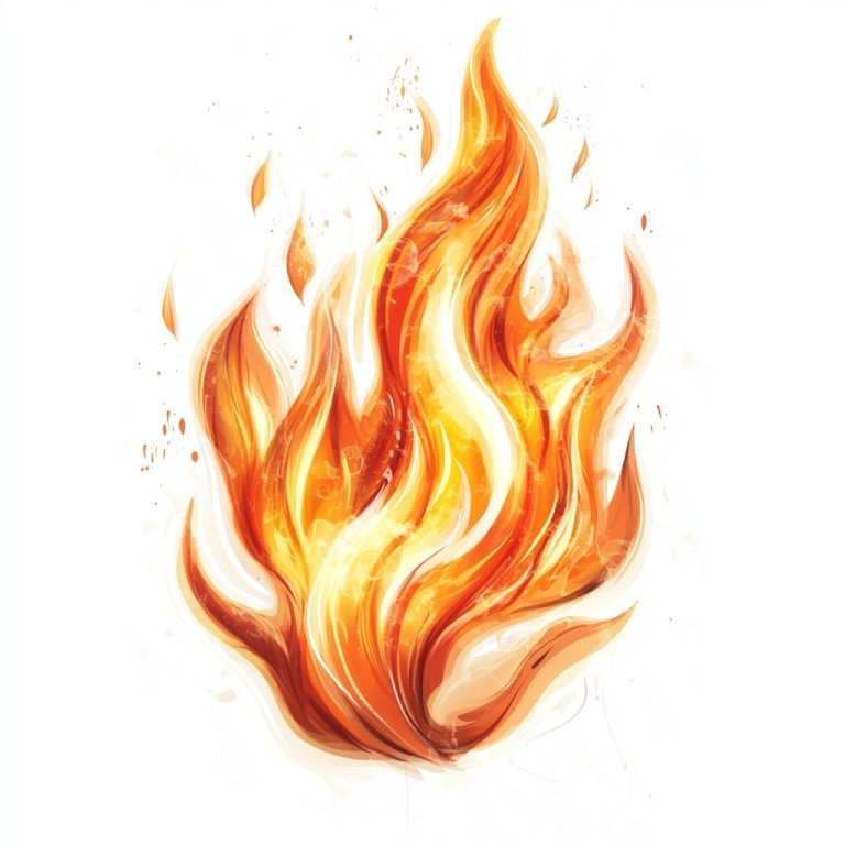 Defined Flames Illustration