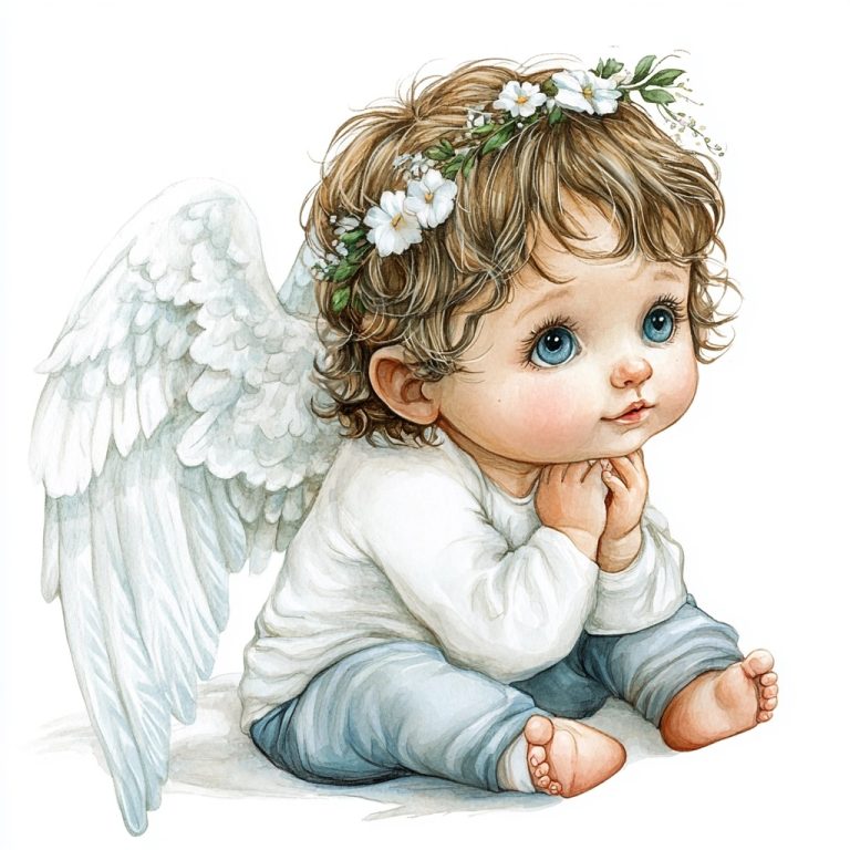 Detailed Cartoon Baby Angel 1