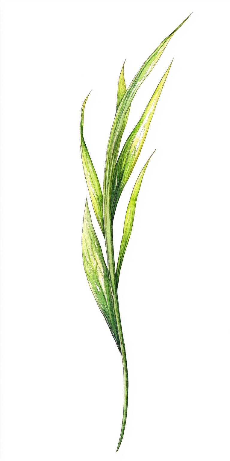 Detailed Grass Blade Illustration