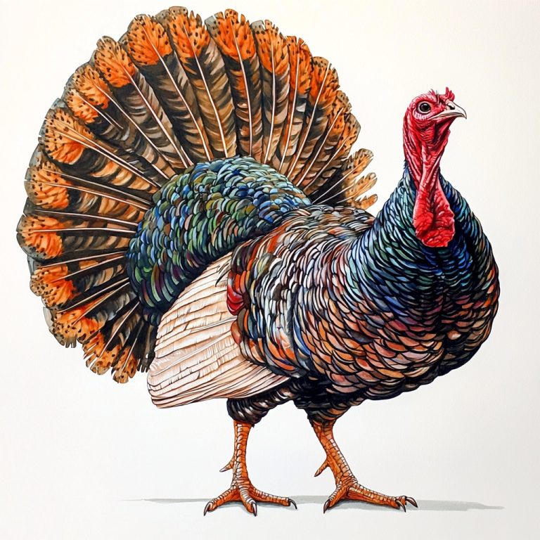 Detailed Ink Turkey Portrait