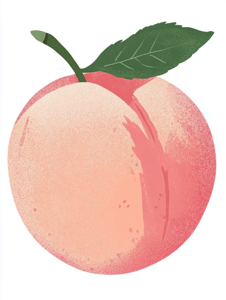 Detailed Peach Illustration Kiuchi