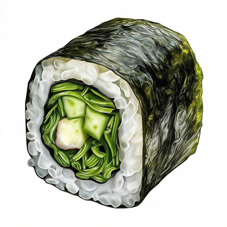 Detailed Seaweed Sushi Roll