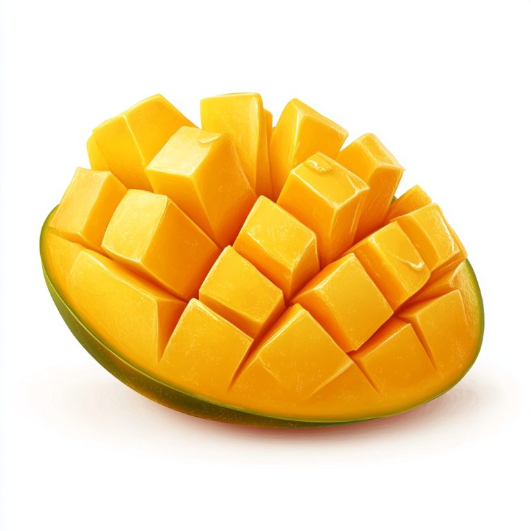 Diced Mango Illustration Style