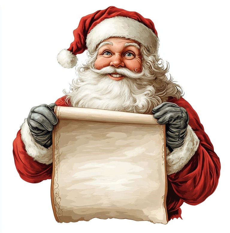 Disney Clipart Santa Scroll