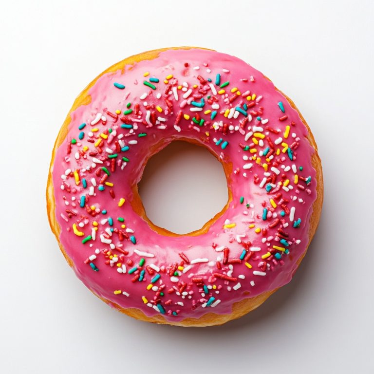 Donut on White Background