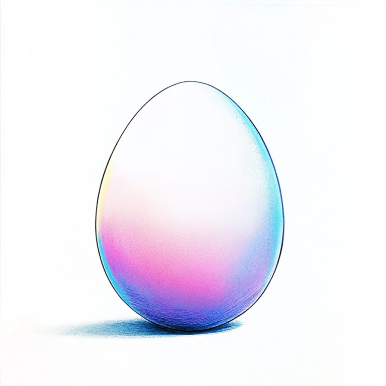 Egg on White Background